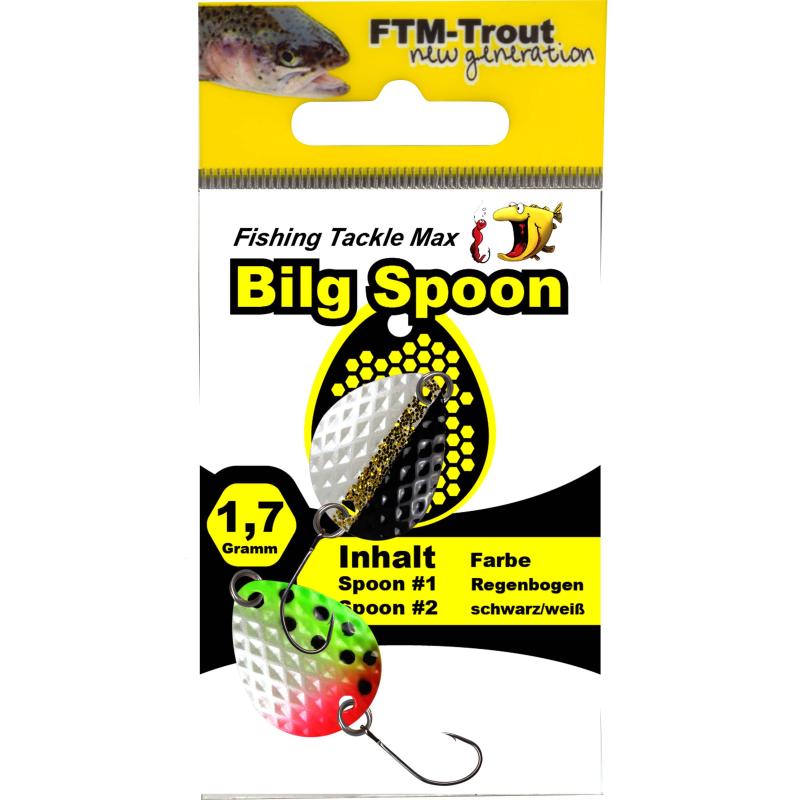 FTM Bilg Spoon Inh. 2 St&uuml;ck schwarz-wei&szlig;/Regenbogen 1,7gr.