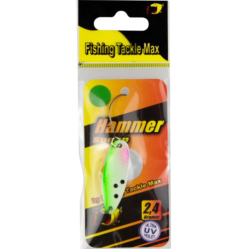 FTM Spoon Hammer 2,4gr. salmon green white UV / green UV