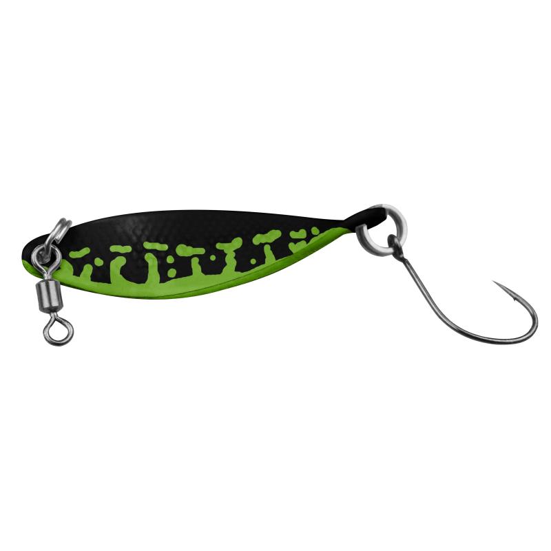 Produktbild FTM Spoon Wob 3,2gr. chartreuse-schwarz m. Glitter/schwarz m. Glitter