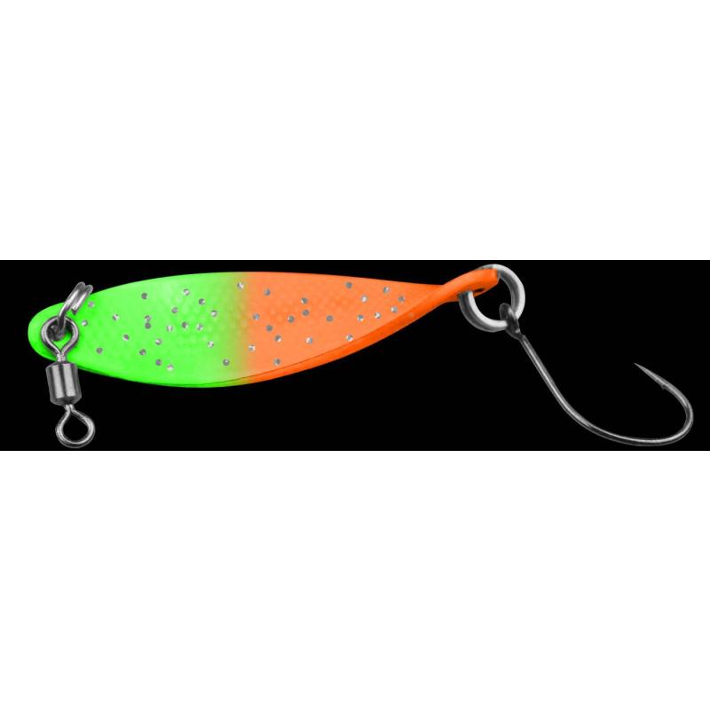 Fishing Tackle Max Spoon Wob 3,2gr. neon orange-neon gr&uuml;n m. Glitter/neon gr&uuml;n m. Glitter
