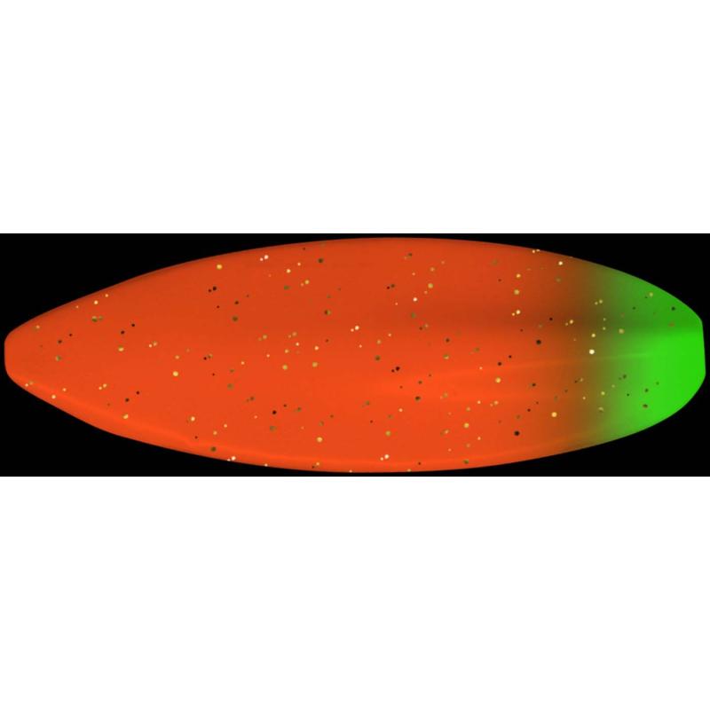 Fishing Tackle Max Spoon Wob 3,2gr. neon orange-neon gr&uuml;n m. Glitter/neon gr&uuml;n m. Glitter