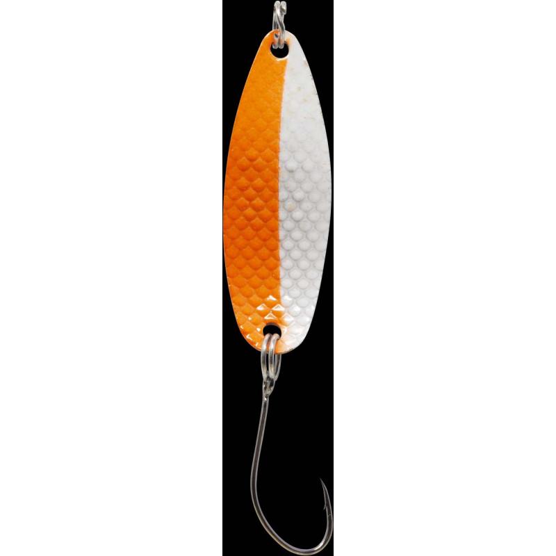 Fishing Tackle Max Spoon Hammer 2,4gr. orange-wei&szlig;/schwarz gr&uuml;ner Punkt