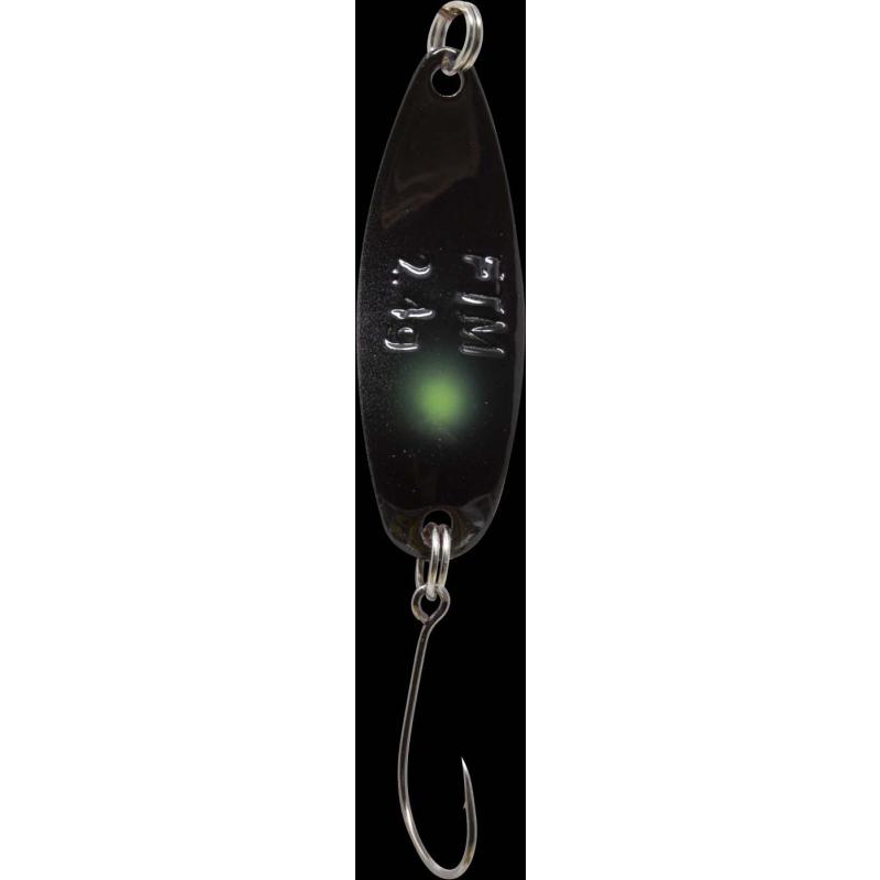 Fishing Tackle Max Spoon Hammer 2,4gr. orange-wei&szlig;/schwarz gr&uuml;ner Punkt
