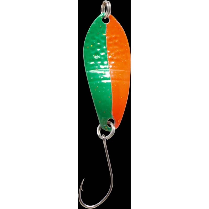 Fishing Tackle Max Spoon Dragon 2,5gr. gr&uuml;n-orange m. Glitter/gold