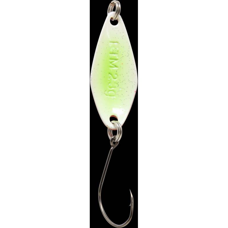Fishing Tackle Max Spoon Tremo 2,3gr. orange-rot pink/wei&szlig;-gr&uuml;n m. Glitter