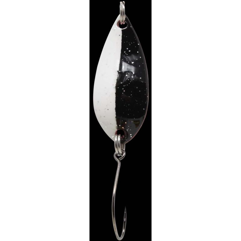 Fishing Tackle Max Spoon Salza 3,2gr. schwarz-wei&szlig; m. Glitter/orange