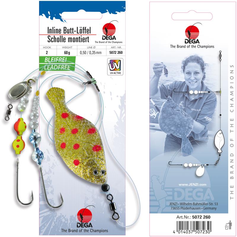 Buttl&ouml;ffel Scholle montiert 60g.braun