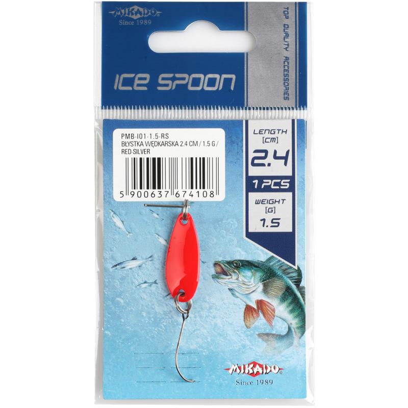 Mikado Blinker Mini Spoon 2.4cm/1.5G - Rot und Silber