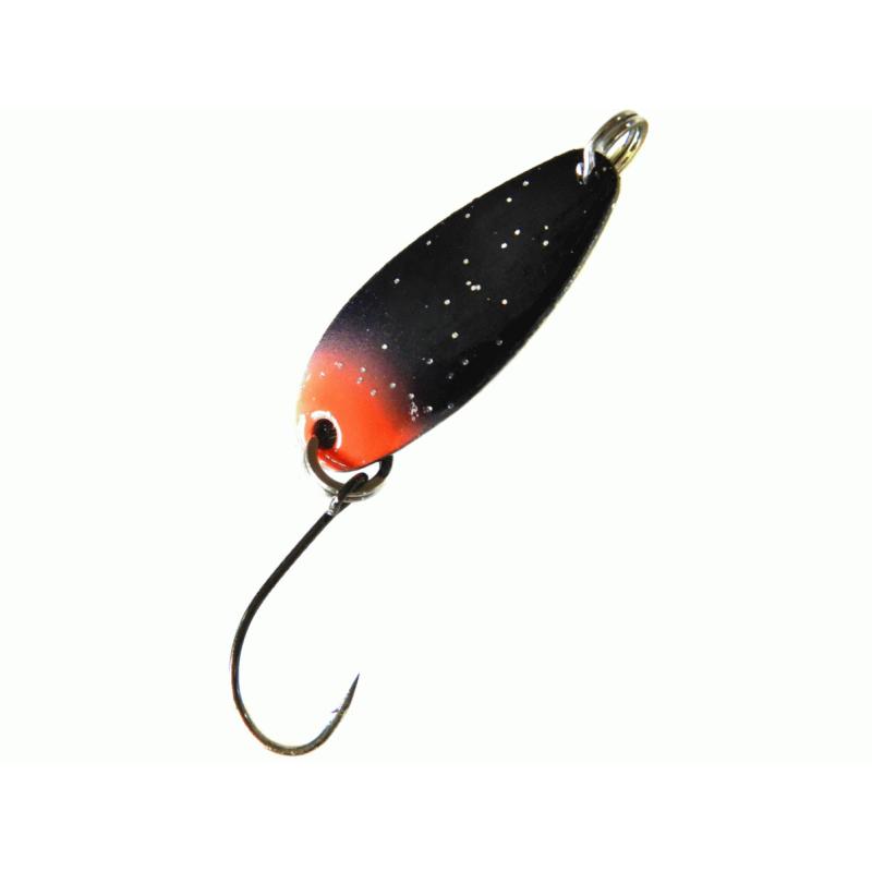 Paladin Trout Spoon Slim 2,7g schwarz rot glitter/schwarz glitter