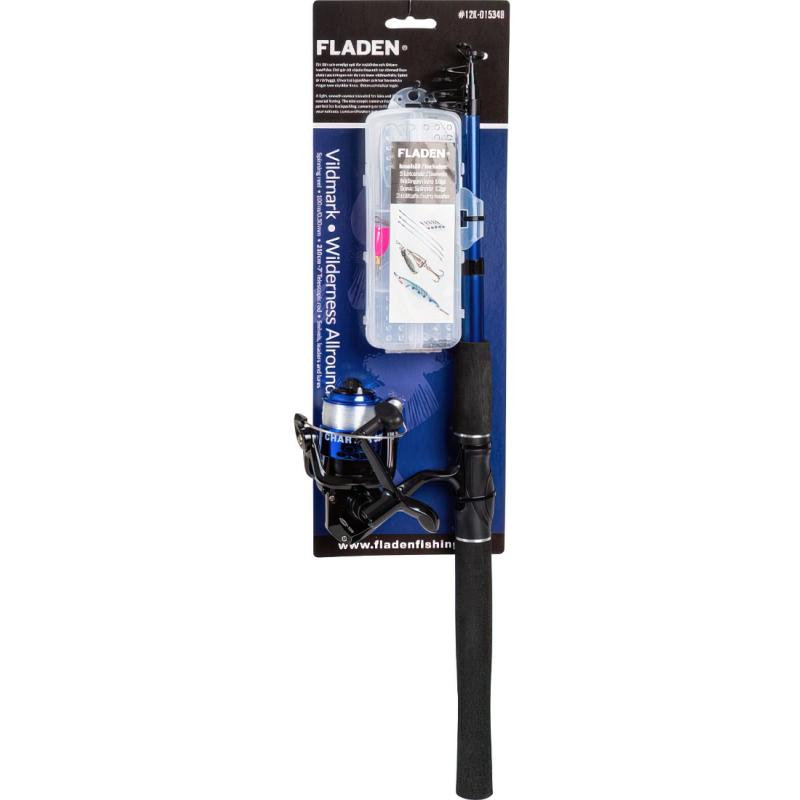 FLADEN Teleskop Angelset Vildmark Charter blu 210cm m box und Zubeh&ouml;r