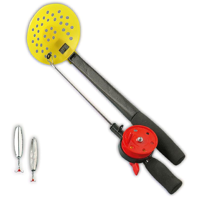 FLADEN Eisangel Expert Rute 30cm Schnur 50m 020mm 2st Pilker Eissch&ouml;pfer