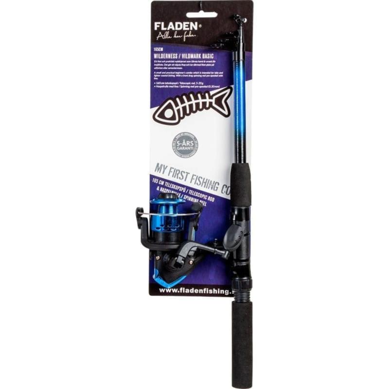 Fladen Telescopic spinningcombo Wilderness Basic 165cm blue