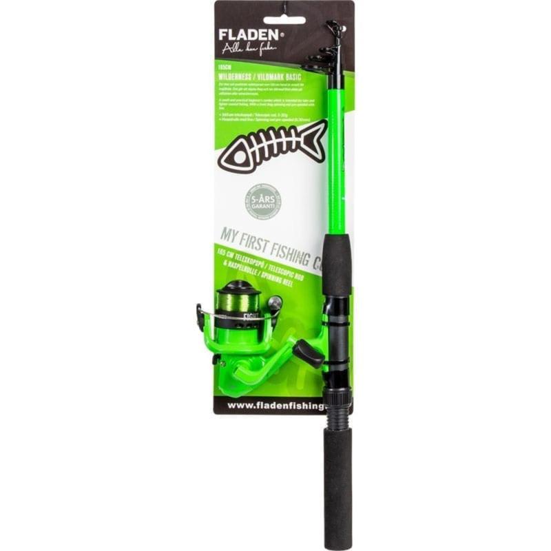 Fladen Telescopic spinningcombo Wilderness Basic 165cm green