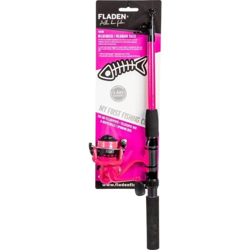 Fladen Telescopic spinningcombo Wilderness Basic 165cm pink