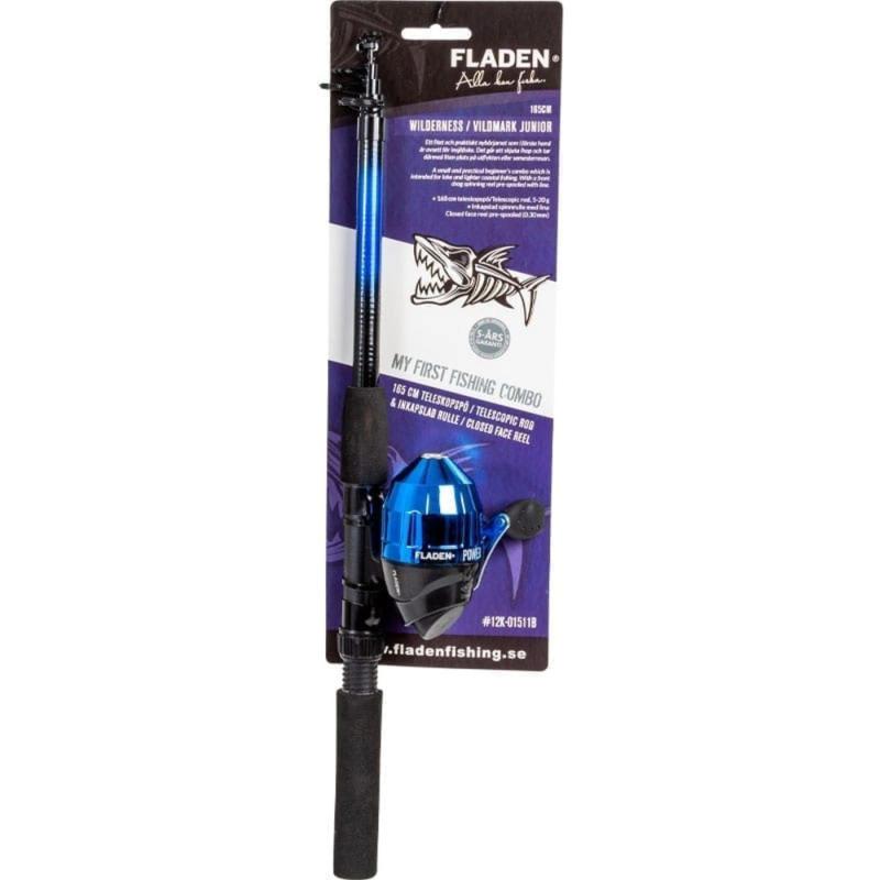 Fladen Telescopic spincast combo Wilderness Basic 165cm blue