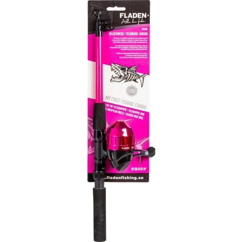 Fladen Telescopic spincast combo Wilderness Basic 165cm pink