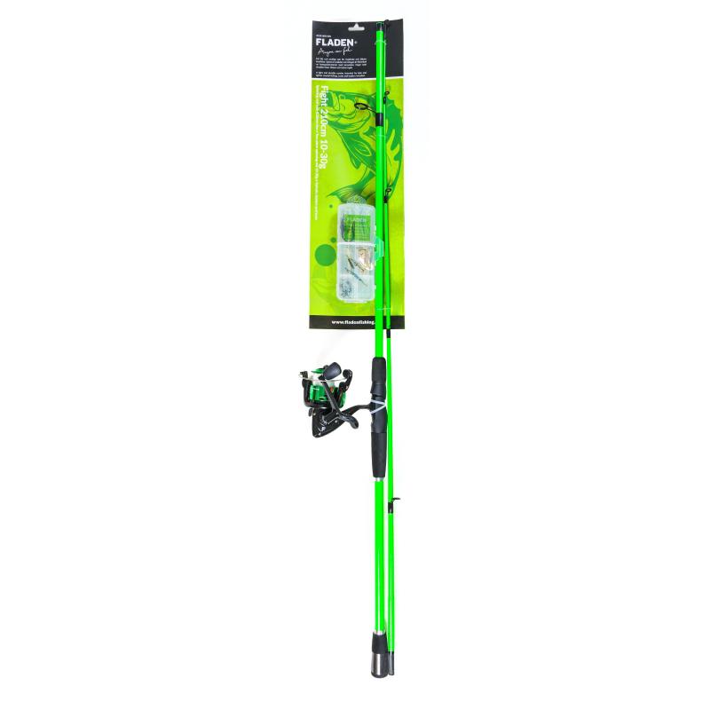 Produktbild Fladen Fight 210cm 10-30g box w leader swivels spinner & lure limegreen