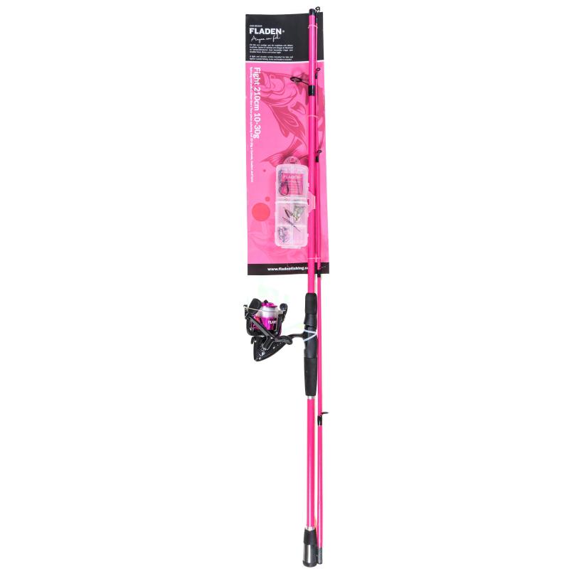 Fladen Fight 210cm 10-30g box w leader swivels spinner & lure pink