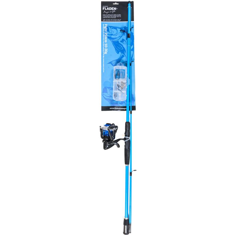 Fladen Fight 210cm 10-30g box w leader swivels spinner & lure turqoise