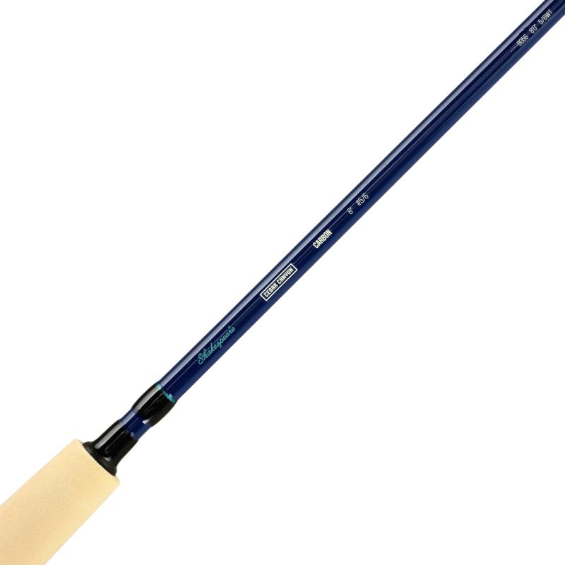Shakespeare Carbon Rod, Reel, Line, Leader, Flybox & Flys Combo 8' 4Pc / 5/6 Wf6+56 (20Lb Nylon Back