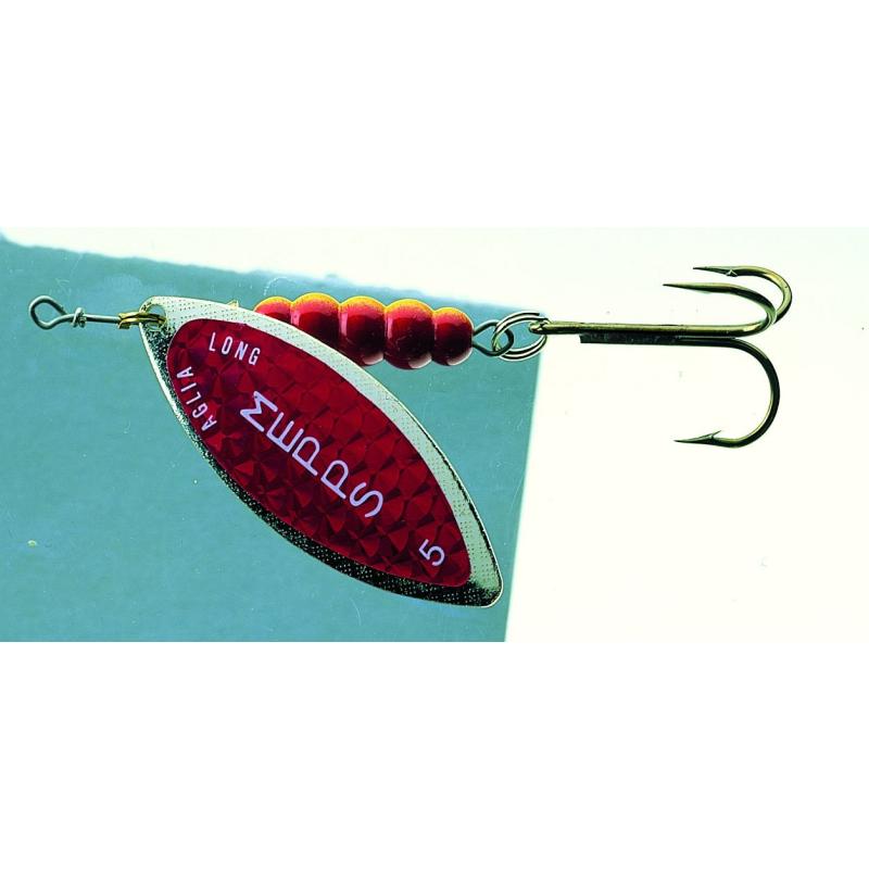 Mepps Aglia Longue Redbo silber/rot Gr.4