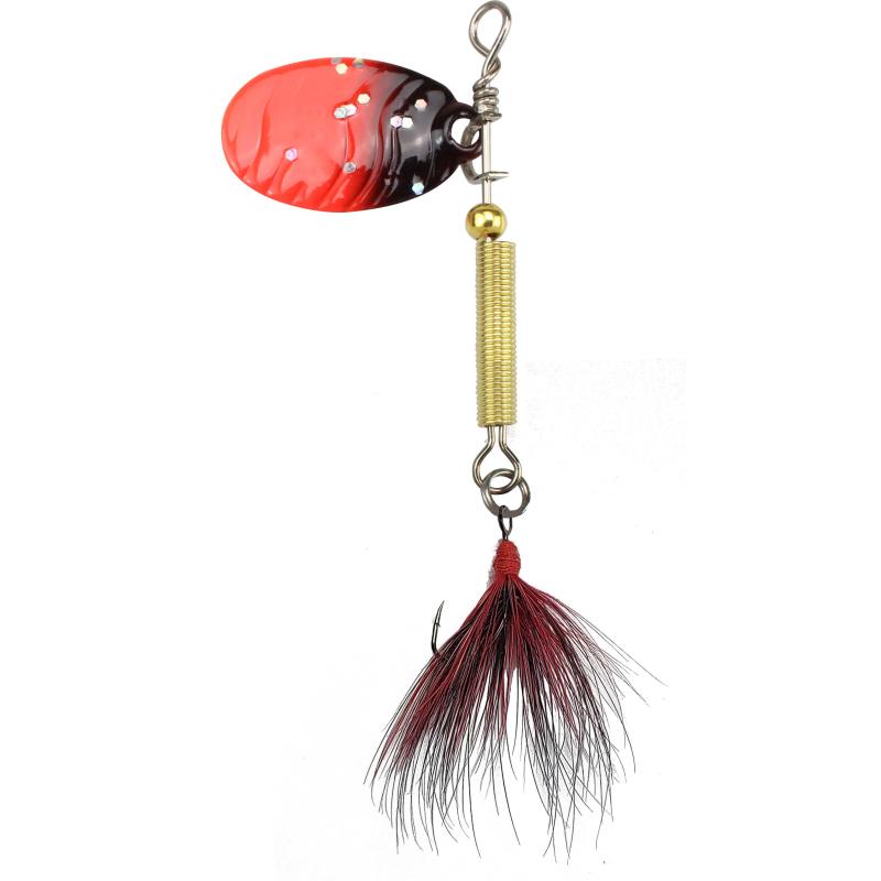 FTM Omura Spinner 2,0g schwarz-rot Glitter