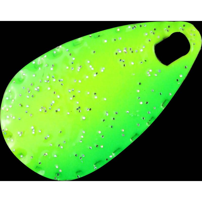Fishing Tackle Max Forellen Blinker 4,0 gr. gelb-gr&uuml;n Glitter/schwarz