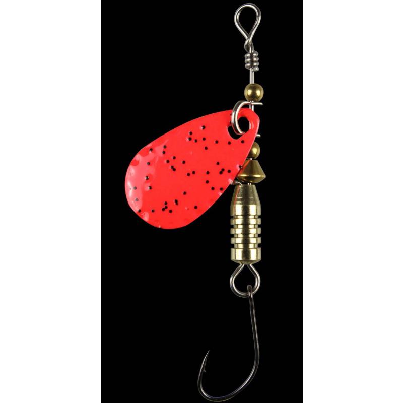 Produktbild Fishing Tackle Max Forellen Blinker 4,0 gr. rot Glitter/gelb
