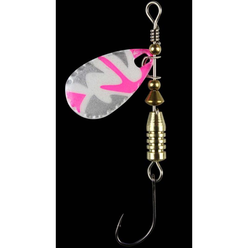 Fishing Tackle Max Forellen Blinker 4,0 gr. pink camou/wei&szlig;