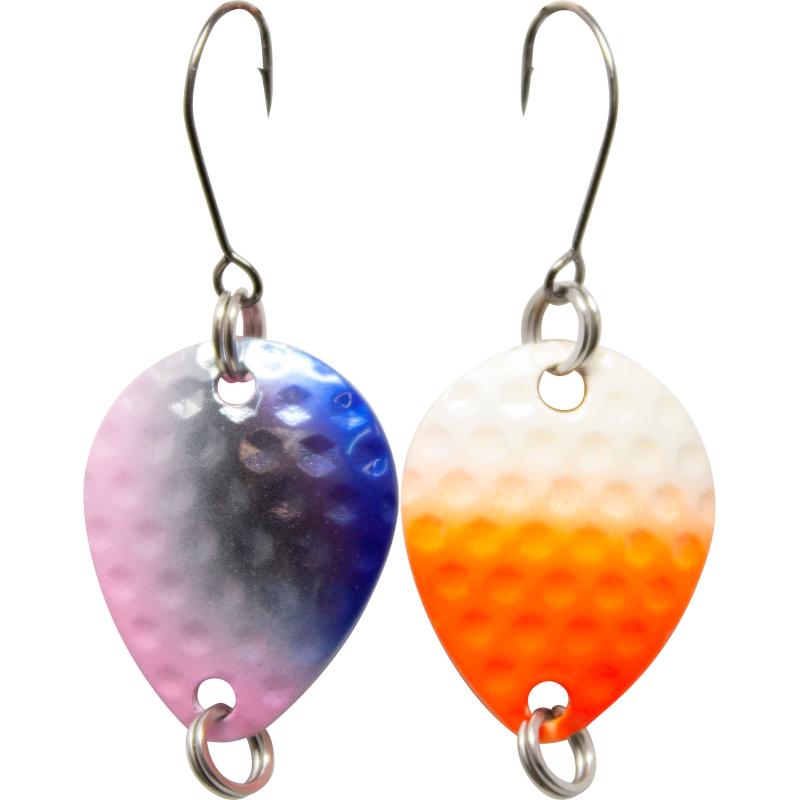 FTM-Trout New Generation Bilg Spoon 2 St&uuml;ck violett - silber - rosa / rosa / wei&szlig; - orange / gold 1,