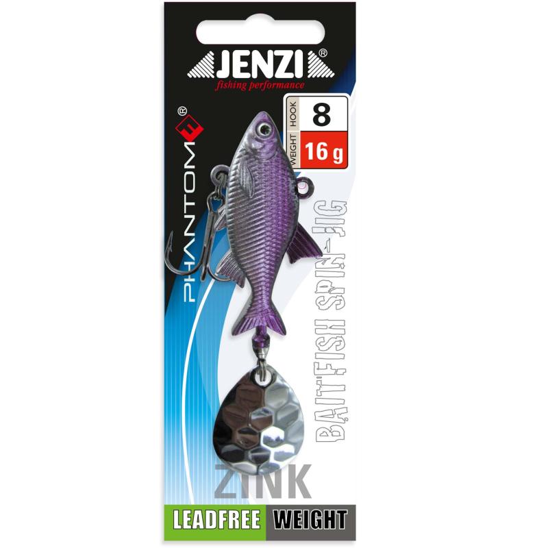 Jenzi Spin-Jig, 16g. Zink, Silv-Pink