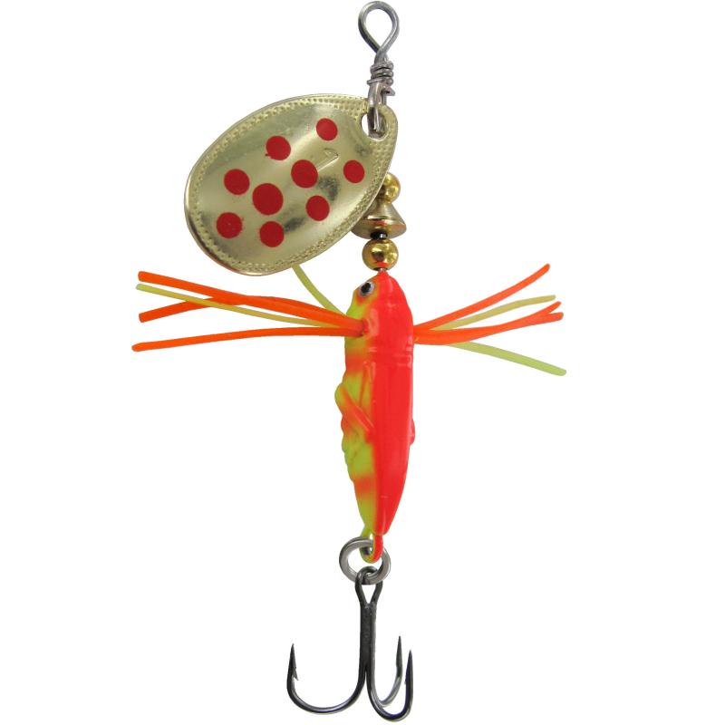 Produktbild JENZI Larven Spinner Yel.-Oran., 3,5g