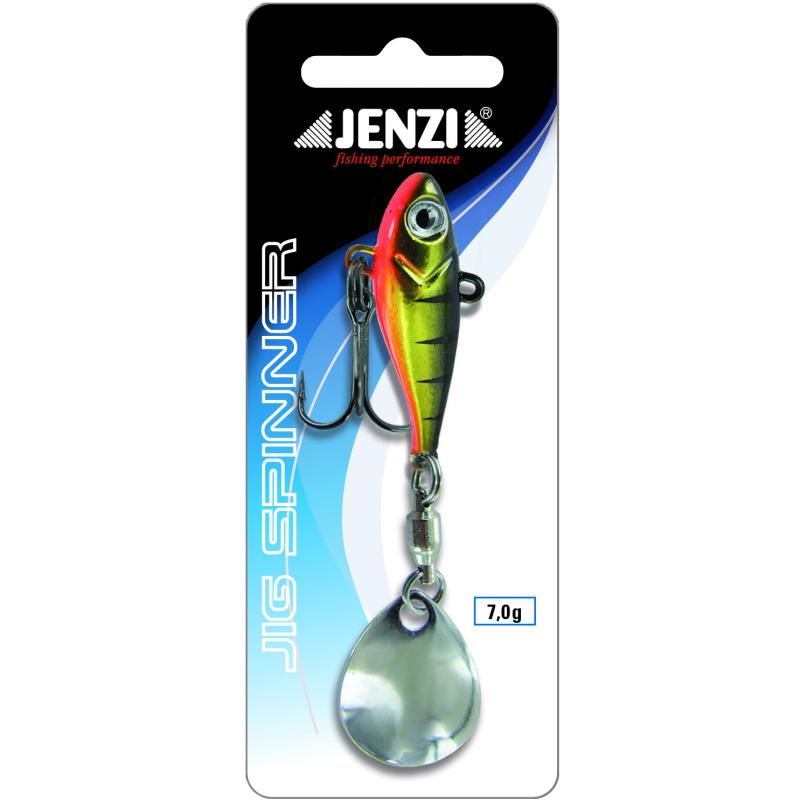 JENZI UV Jig Spinner, Perch Body 7g.