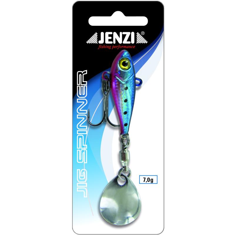 JENZI UV Jig Spinner, Blue-Pink 7g.