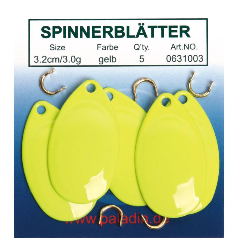 Paladin Spinnerbl&auml;tter gelb 2,7 cm 2,3g