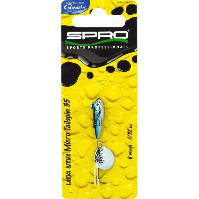 Spro Larva Micro Tailspin Chr. Blue 3.5cm 6gr