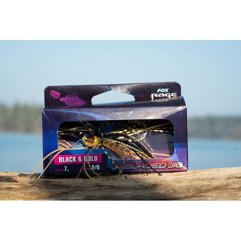 Fox Rage Bladed Jig 7g Black & Gold