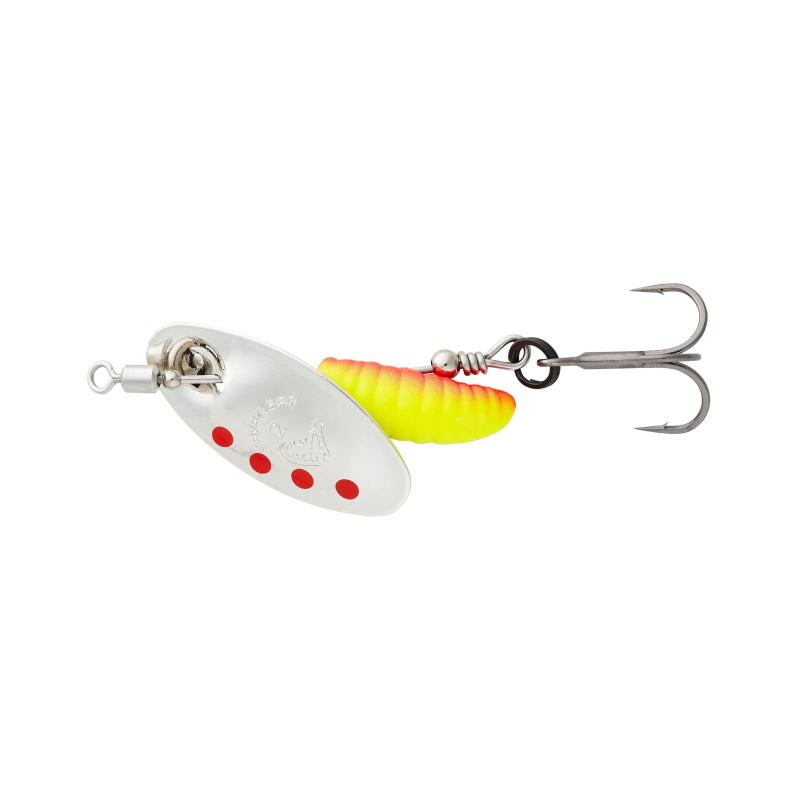 Savage Gear Grub Spinners 2 5.8g S Silver Red Yellow