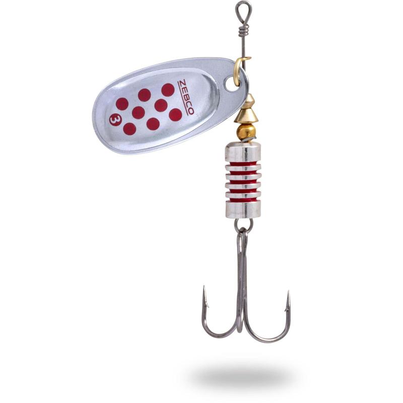 Zebco 4g Trophy Z-Swirl No. 1 silber/red dots sinkend