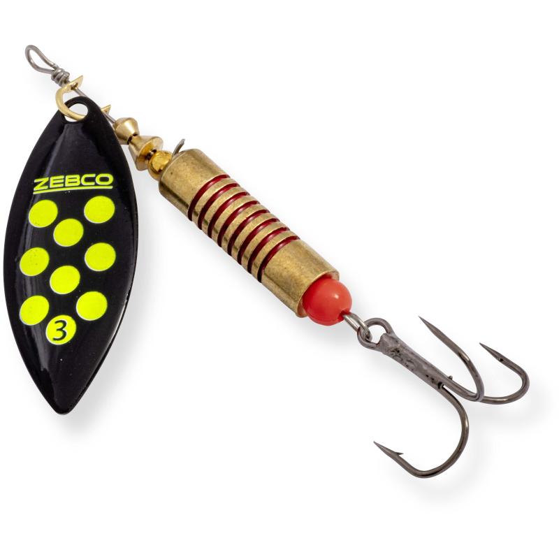 Zebco 17g Trophy Z-River No. 5 silber / schwarz-gelbe Punkte sinkend