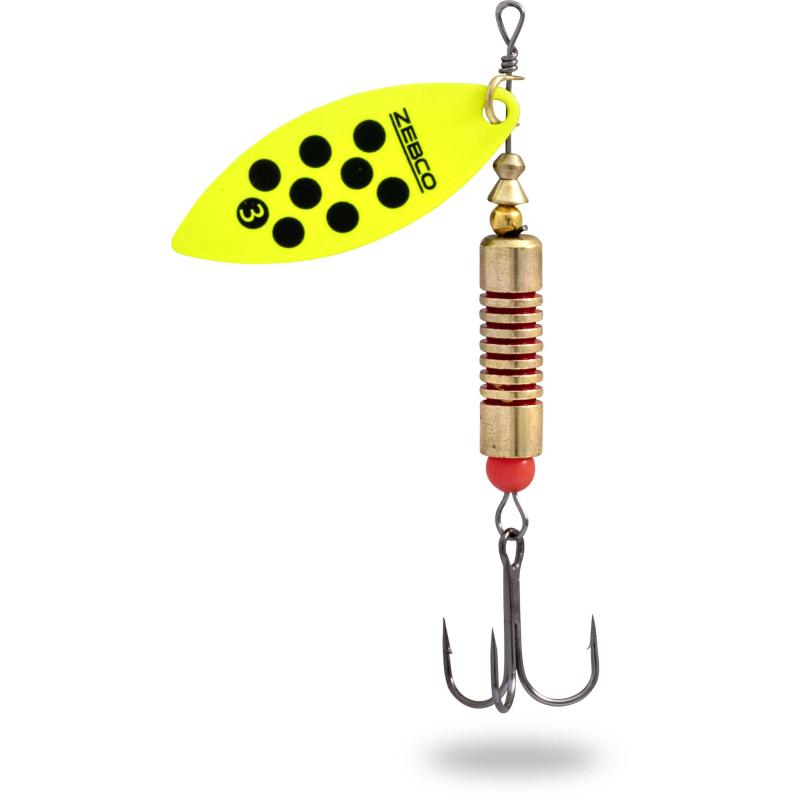 Zebco 17g Trophy Z-River No. 5 silber/yellow-black dots sinkend