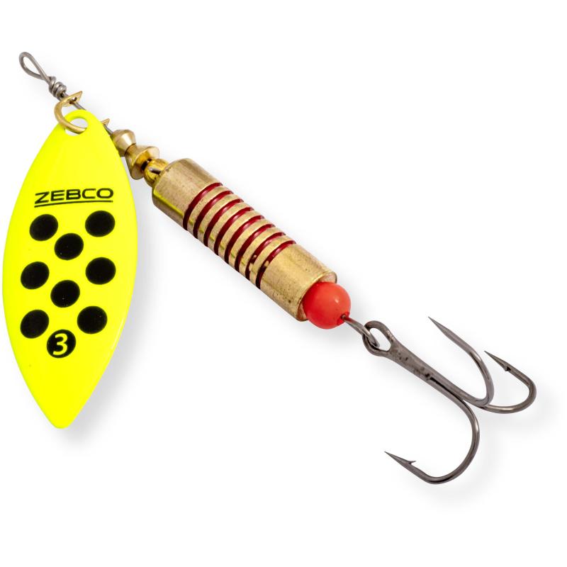 Zebco 17g Trophy Z-River No. 5 silber/yellow-black dots sinkend