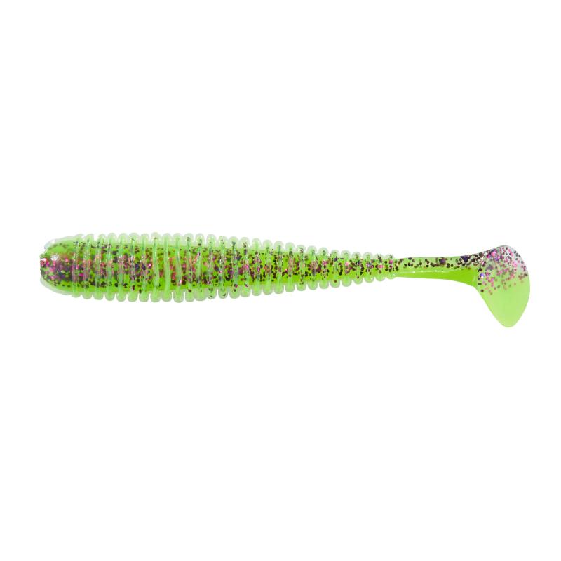 Balzer Shirasu Street Worm Paddler mit Squidaroma 5cm Purple Chartreuse