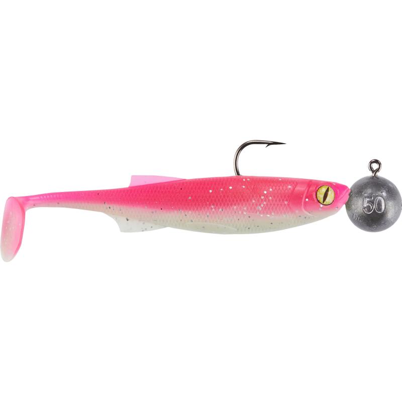 71 Grad Nord Gummiset Pollack-K&ouml;hler, 30g/50g, 10/12cm, Pink-Weiss