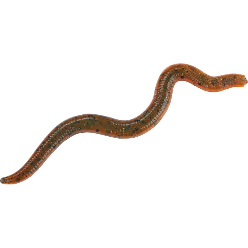 Balzer Wiggle Worm 8cm Green Pumpkin Amber Red