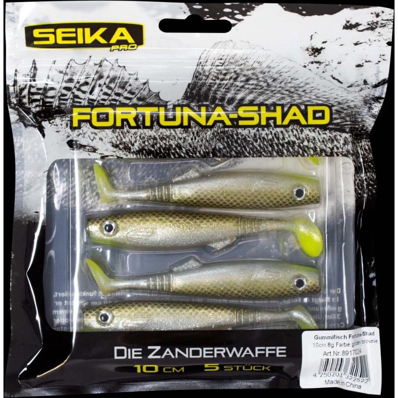 Seika Pro Gummifisch Fortuna Shad 10cm golden brownie