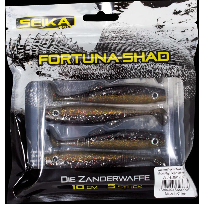 Seika Pro Gummifisch Fortuna Shad 10cm dark goby