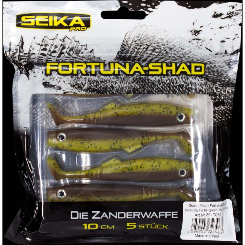 Seika Pro Gummifisch Fortuna Shad 10cm green chartreuse