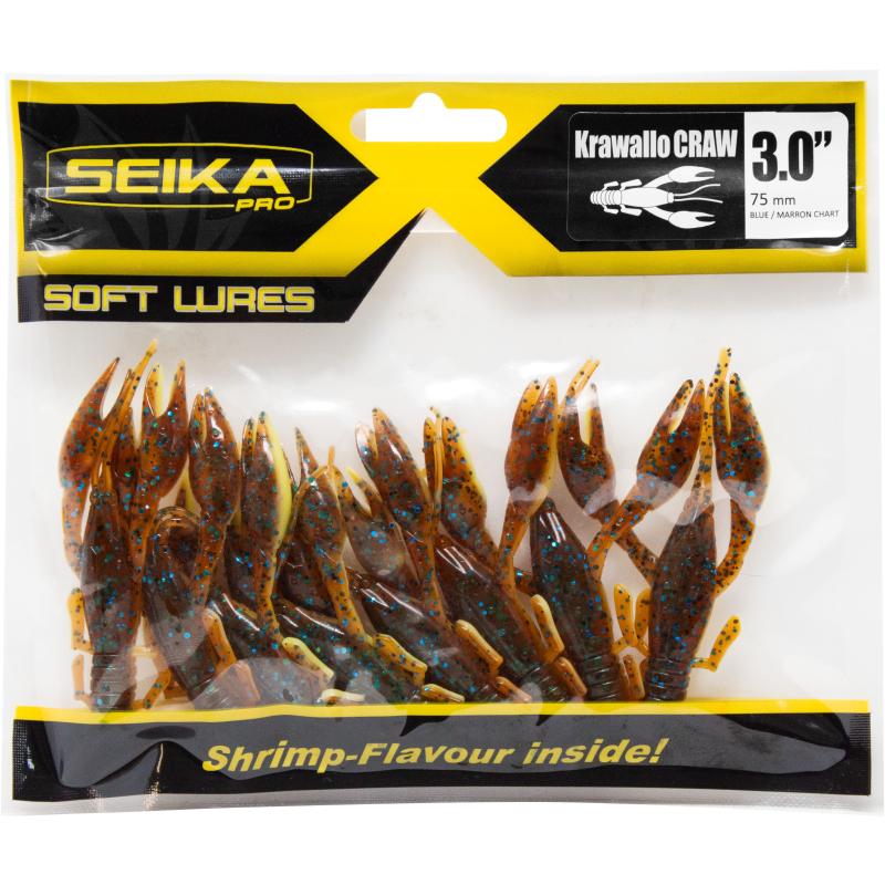 Seika Pro Krawallo Craw 75 mm Blue / Marron Chartreuse