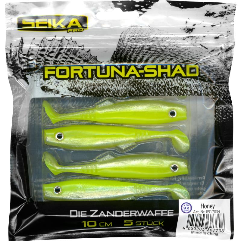 Seika Pro Gummifisch Fortuna Shad 10 cm Honey